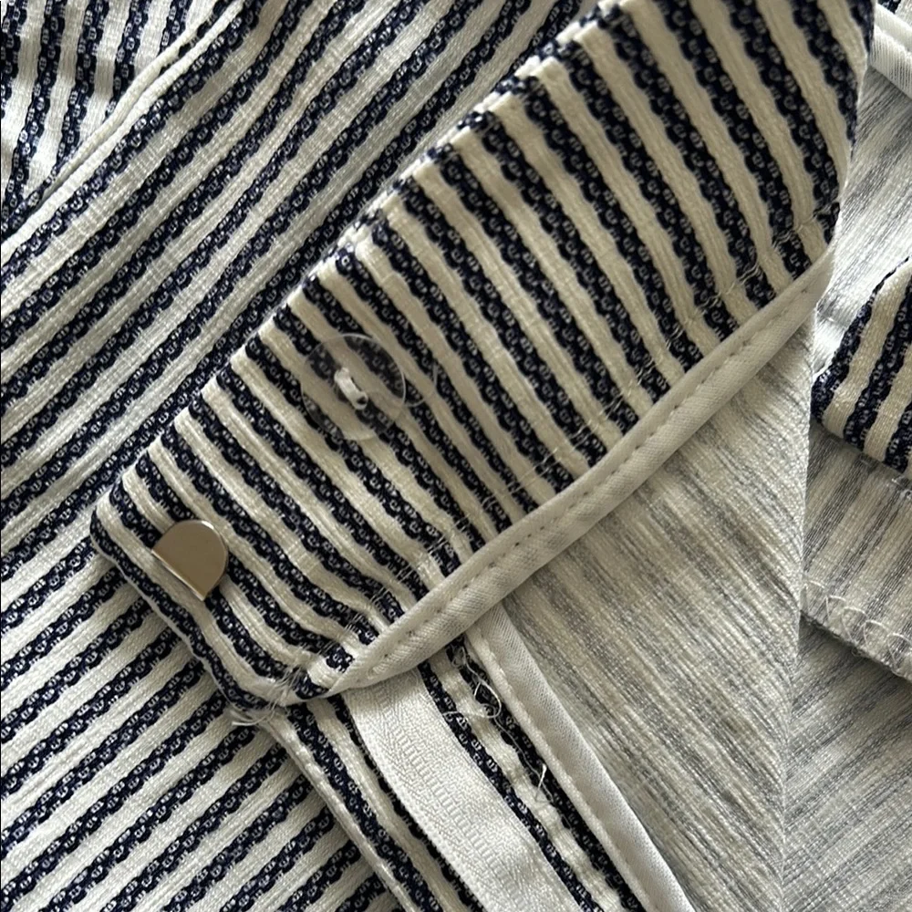Rachel Zoe Striped Navy Blue and White Ankle Pants - Picture 7 of 8